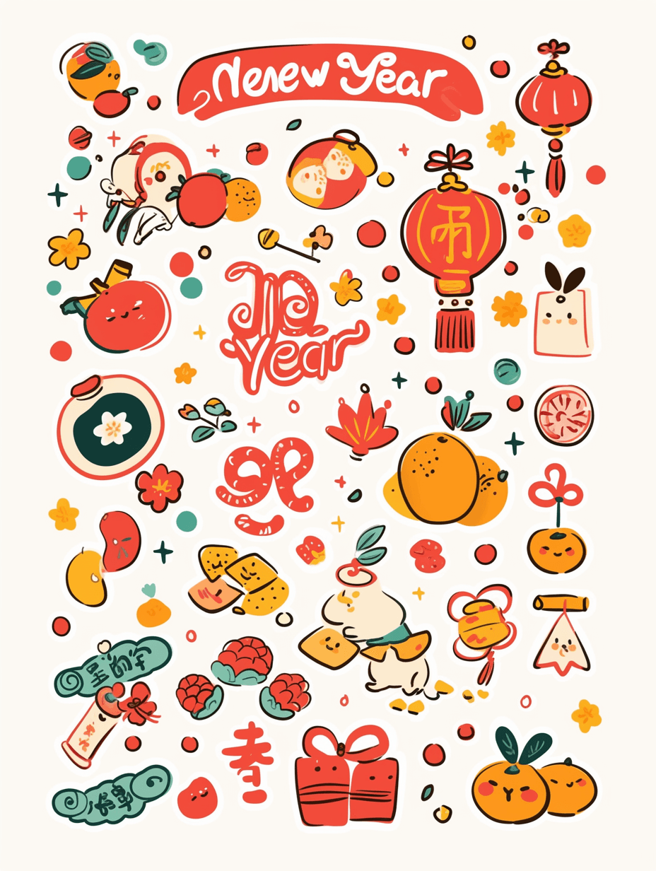 Lunar New Year Design Beats original repeating artwork