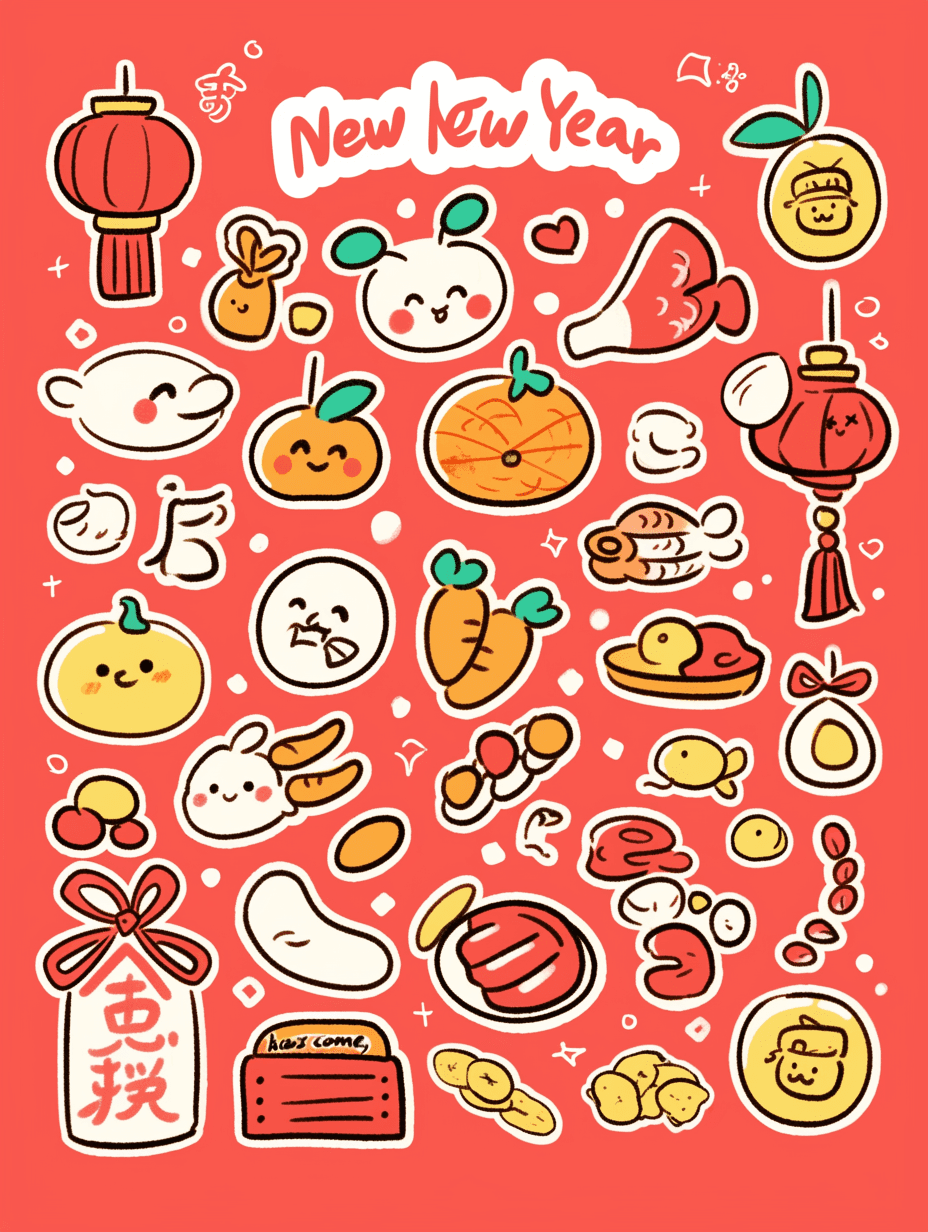 Lunar New Year Design Club original repeating artwork