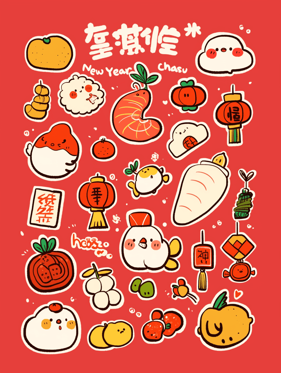 Lunar New Year Design Crew original repeating artwork