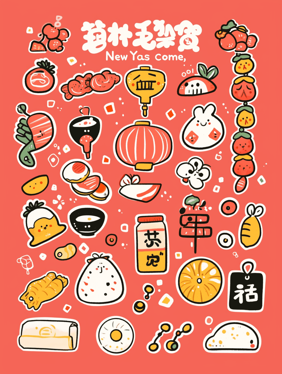 Lunar New Year Design Pals original repeating artwork