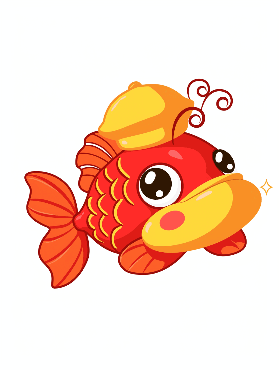 Lunar New Year Fish Team original repeating artwork