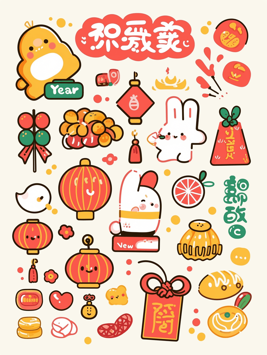 Lunar New Year Design Festival original repeating artwork