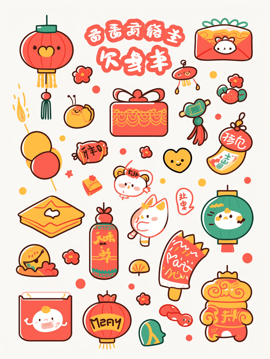 Lunar New Year Design original repeating artwork