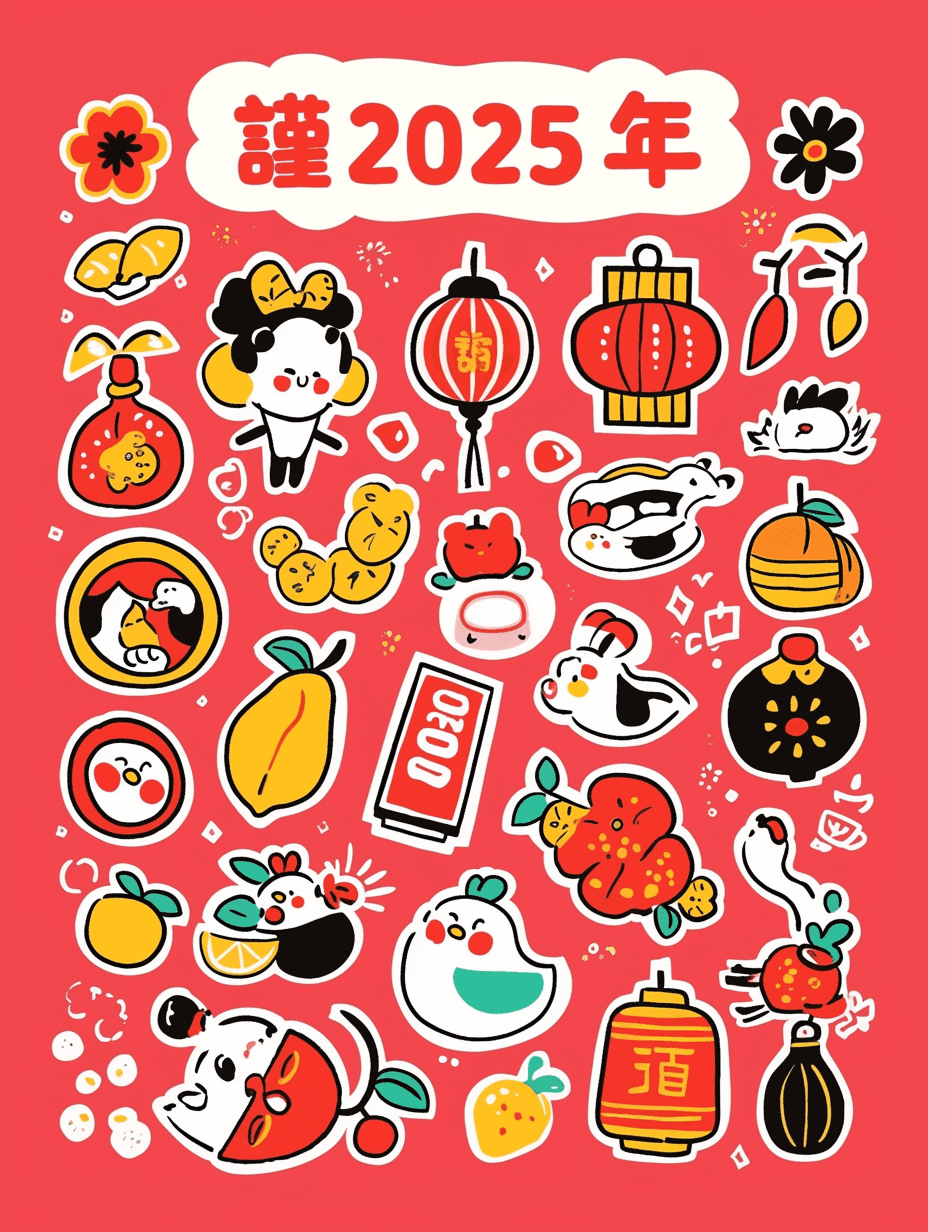 Lunar New Year Design Groove original repeating artwork