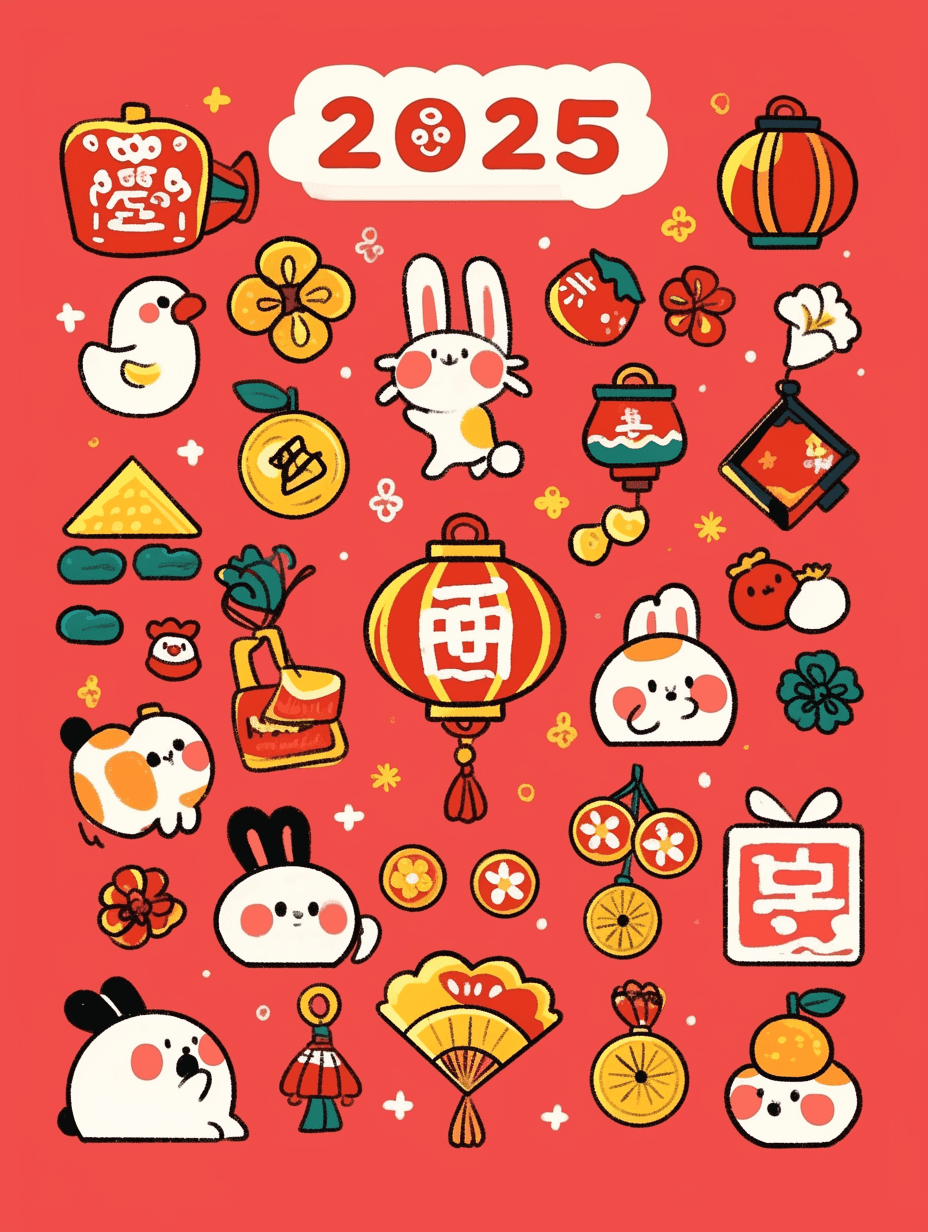 Lunar New Year Design Carnival original repeating artwork