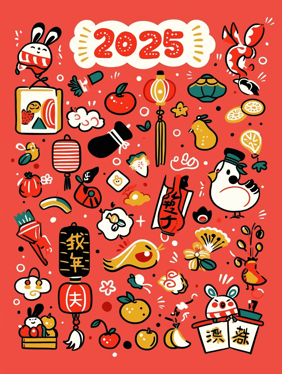 Lunar New Year Design Sprint original repeating artwork