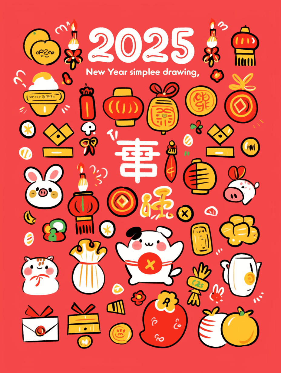 Lunar New Year Design Echo original repeating artwork