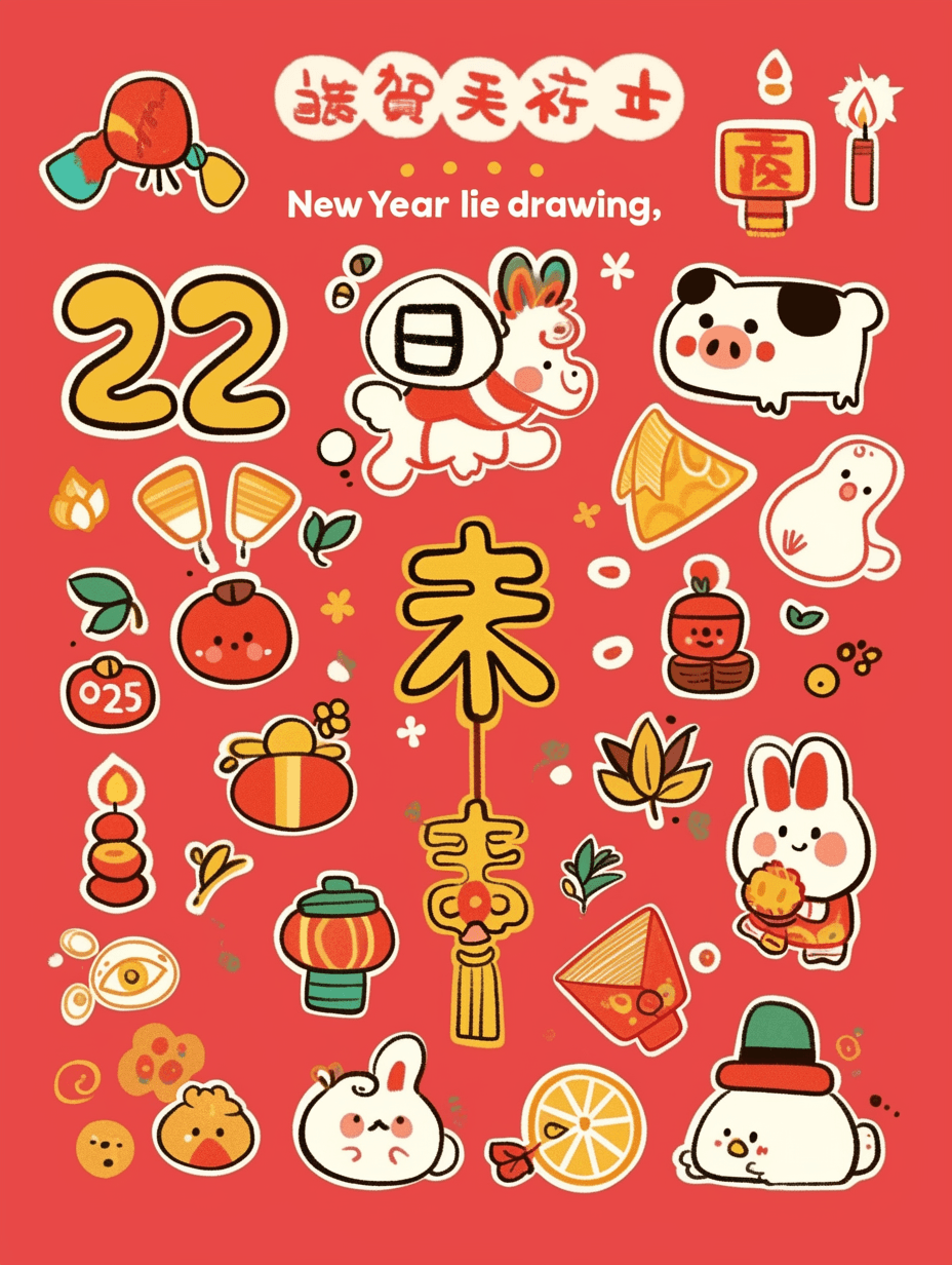 Lunar New Year Design Team original repeating artwork