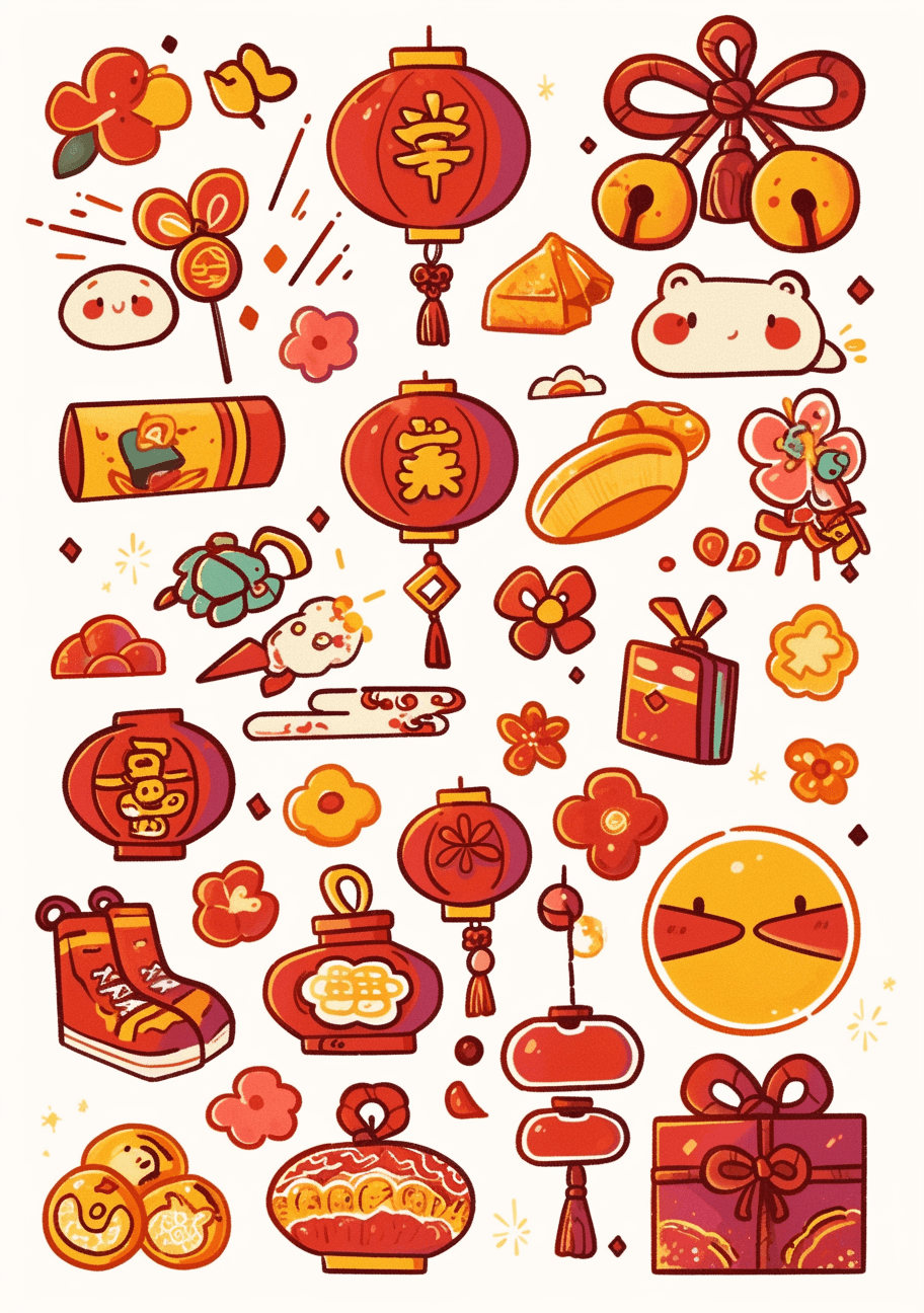 Lunar New Year Design Rush original repeating artwork