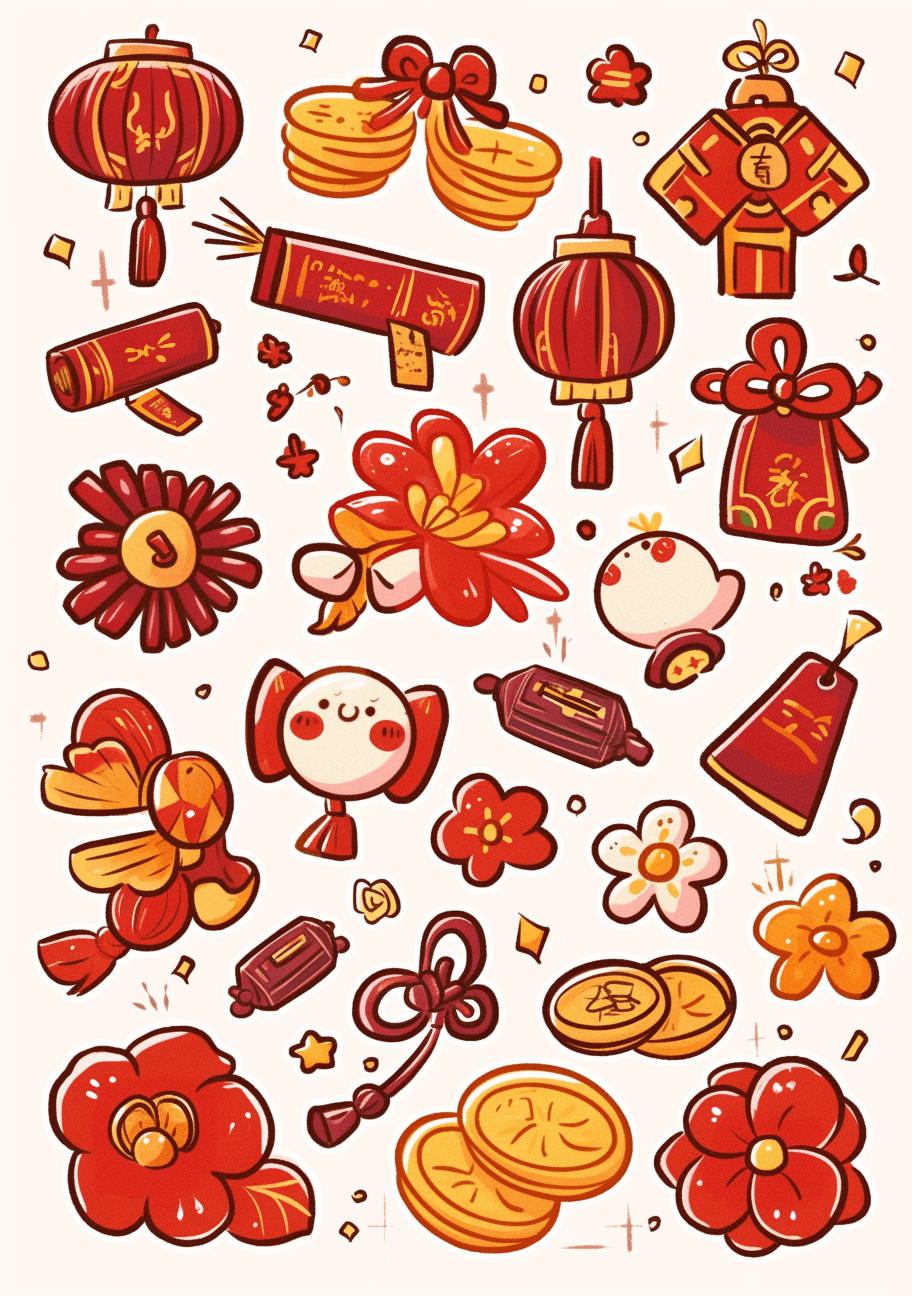 Lunar New Year Design Rhythm original repeating artwork