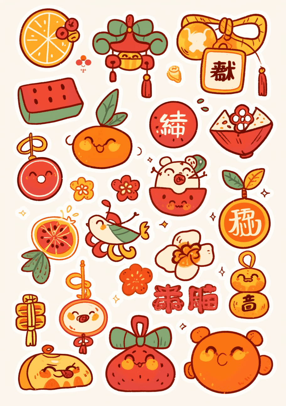 Lunar New Year Design Gang original repeating artwork