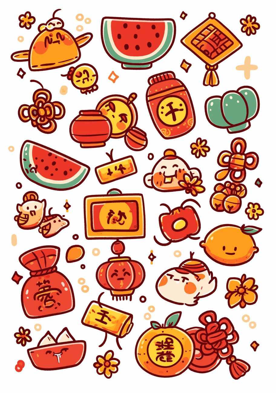 Lunar New Year Design Tribe original repeating artwork