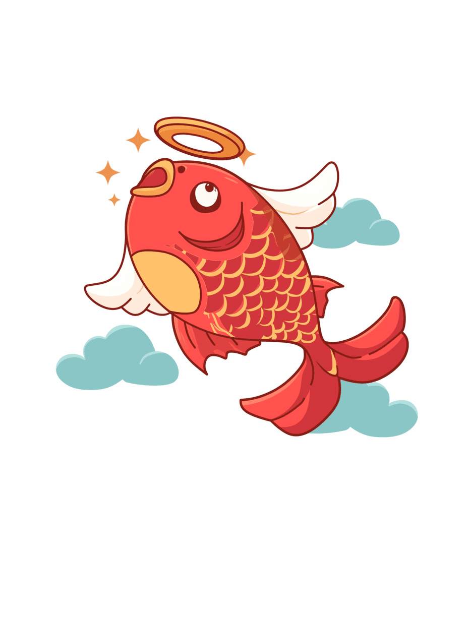 Lunar New Year Fish Club original repeating artwork