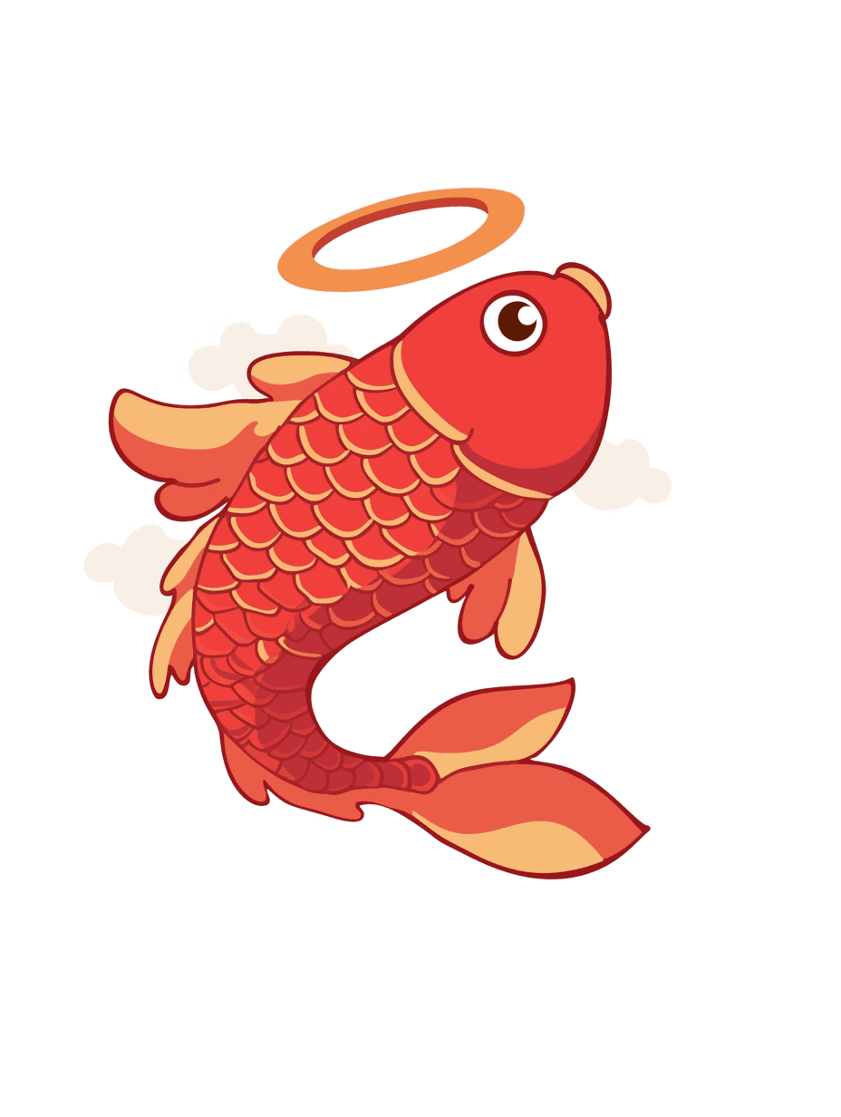 Lunar New Year Fish Tribe original repeating artwork