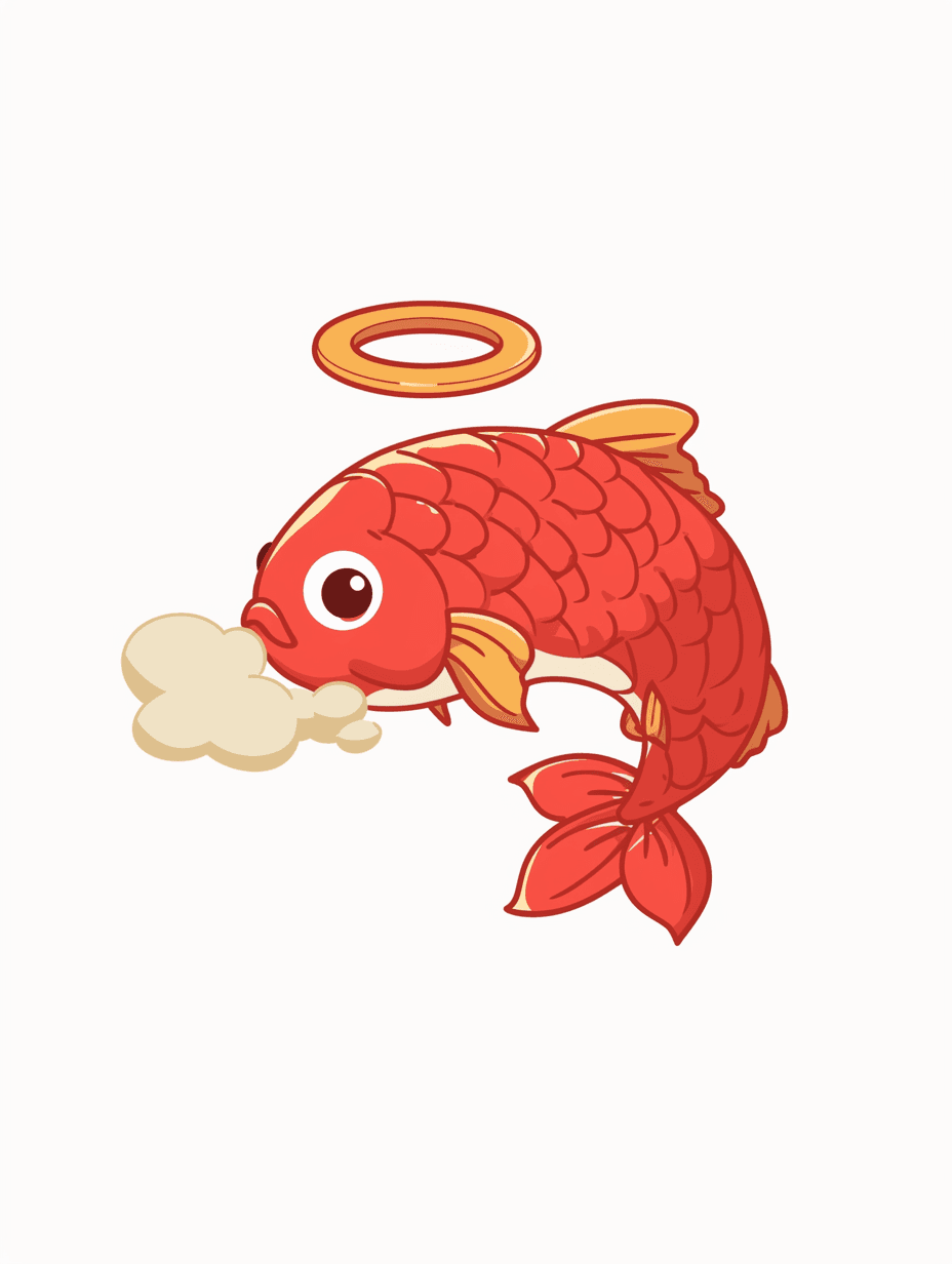 Lunar New Year Fish Gang original repeating artwork