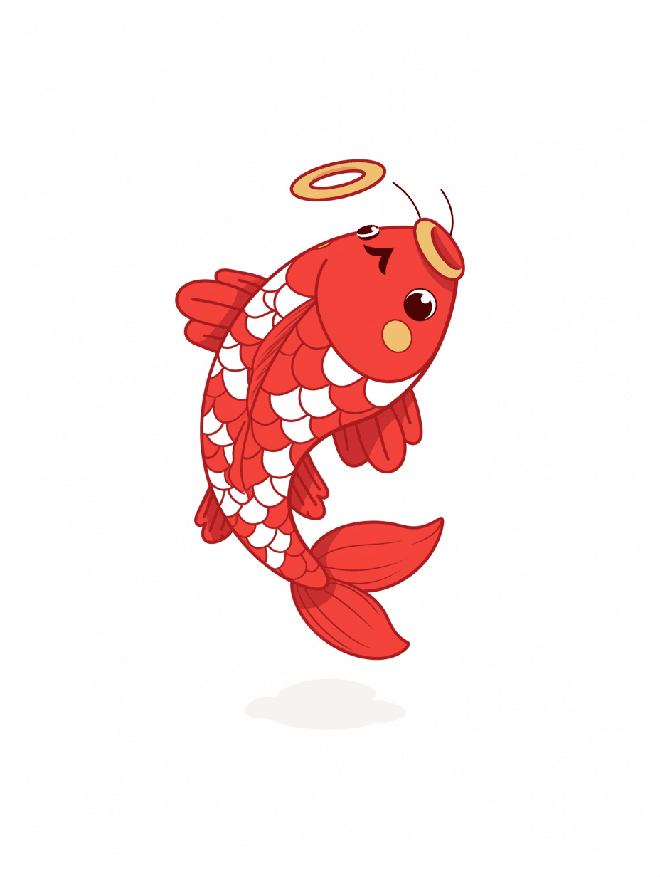 Lunar New Year Fish Crew original repeating artwork