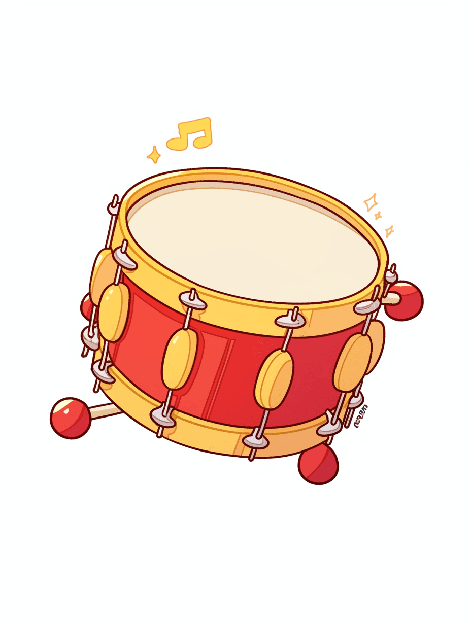 Lunar New Year Drum Squad original repeating artwork