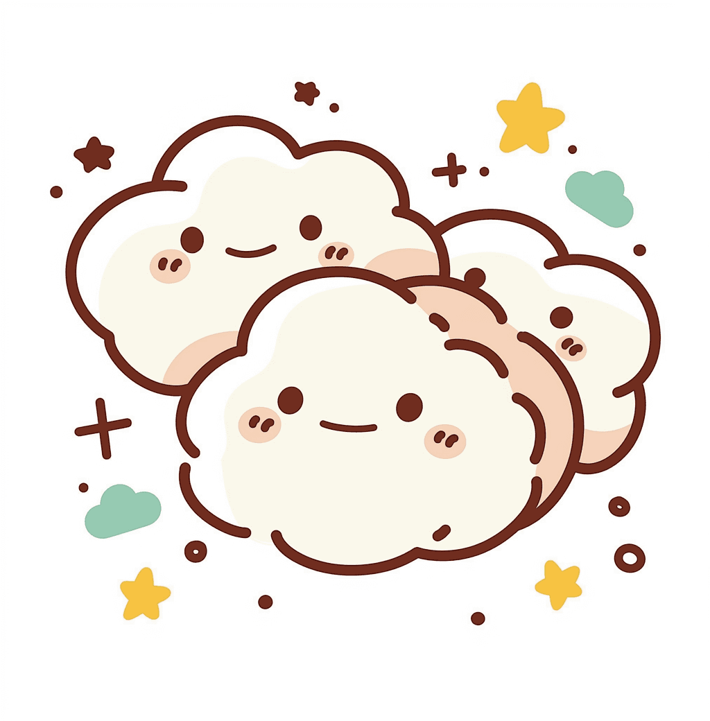 Lunar New Year Cloud Pals original repeating artwork