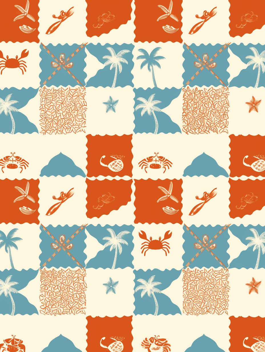 Retro Design Squad original repeating artwork