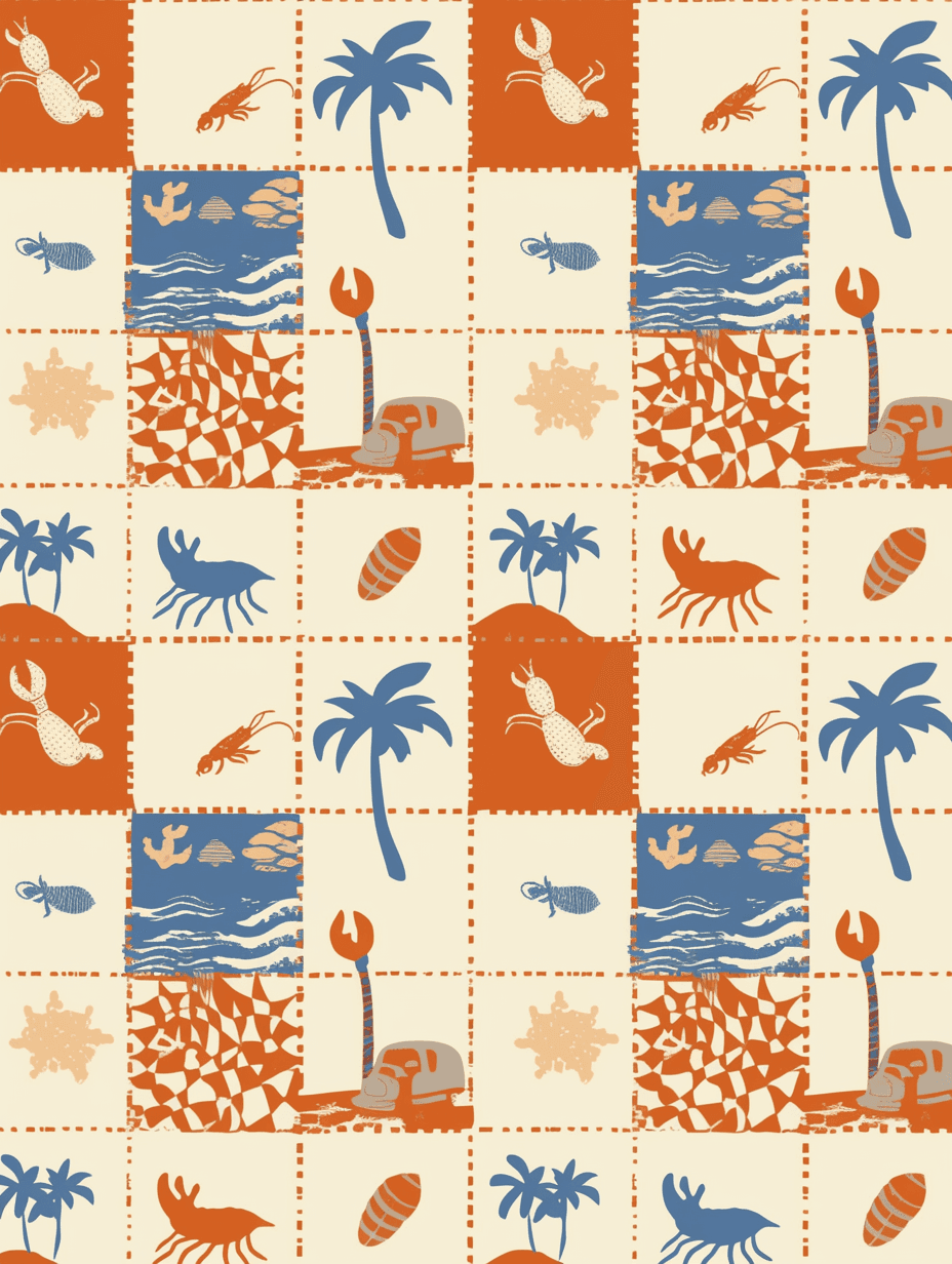 Retro Design Parade original repeating artwork