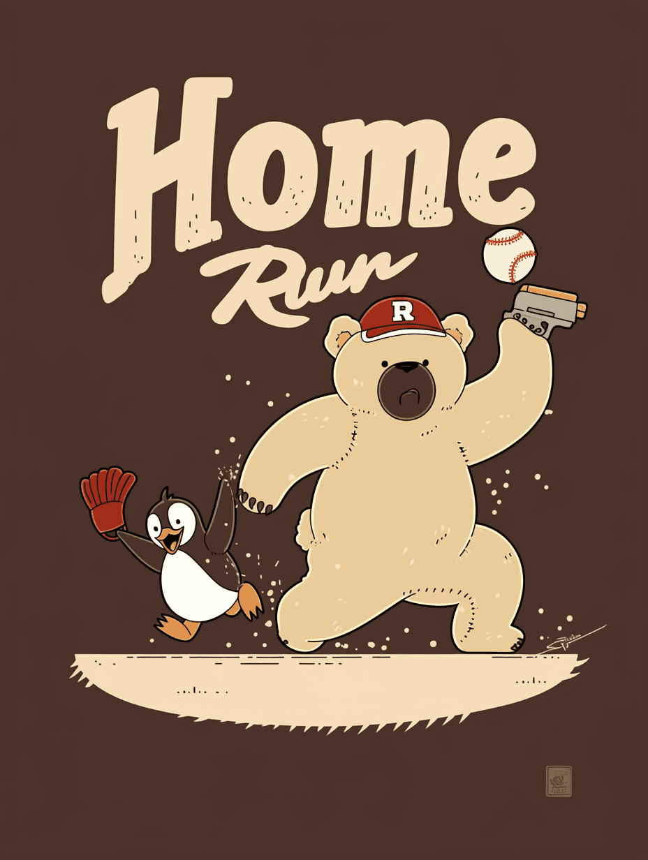 Baseball Seek original repeating artwork