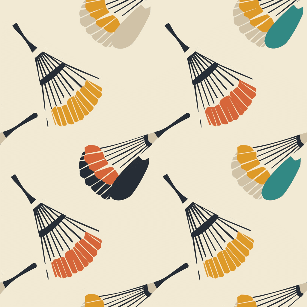 Badminton Gang original repeating artwork