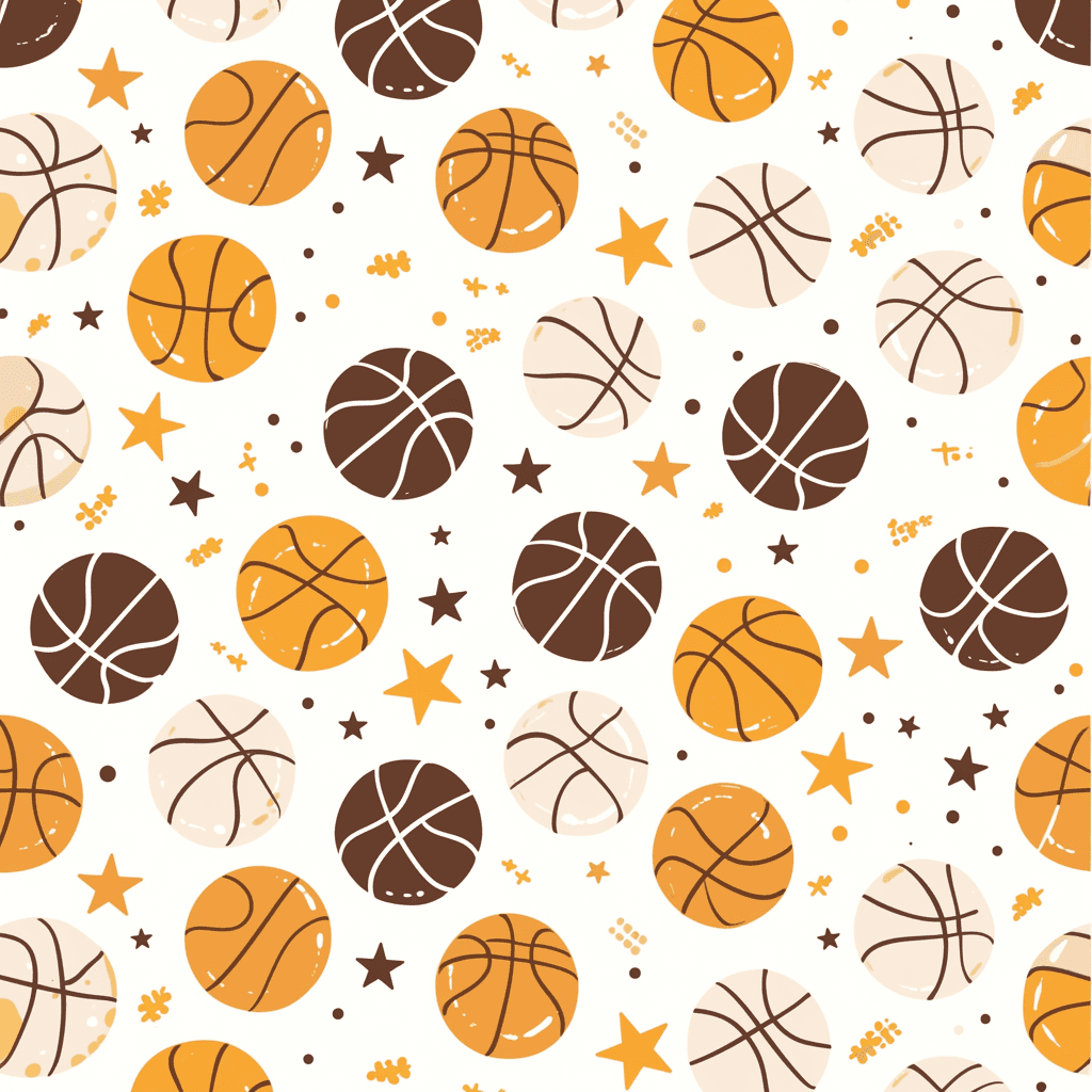 Basketball Corner original repeating artwork