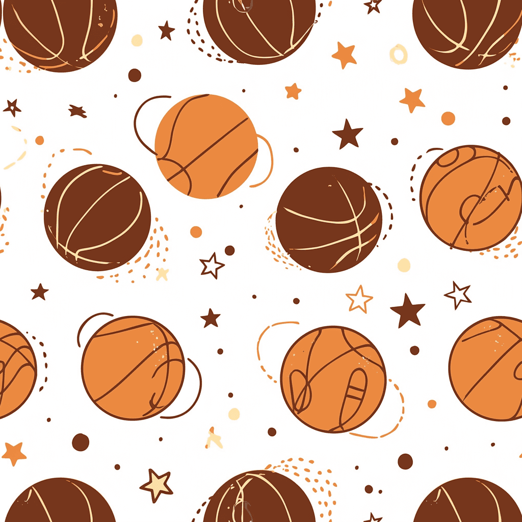Basketball Boulevard original repeating artwork
