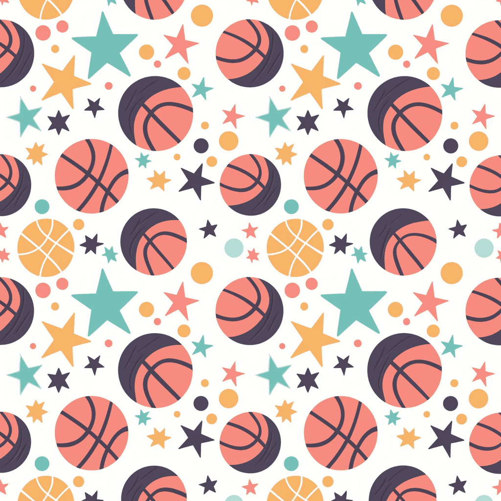 Basketball Avenue original repeating artwork