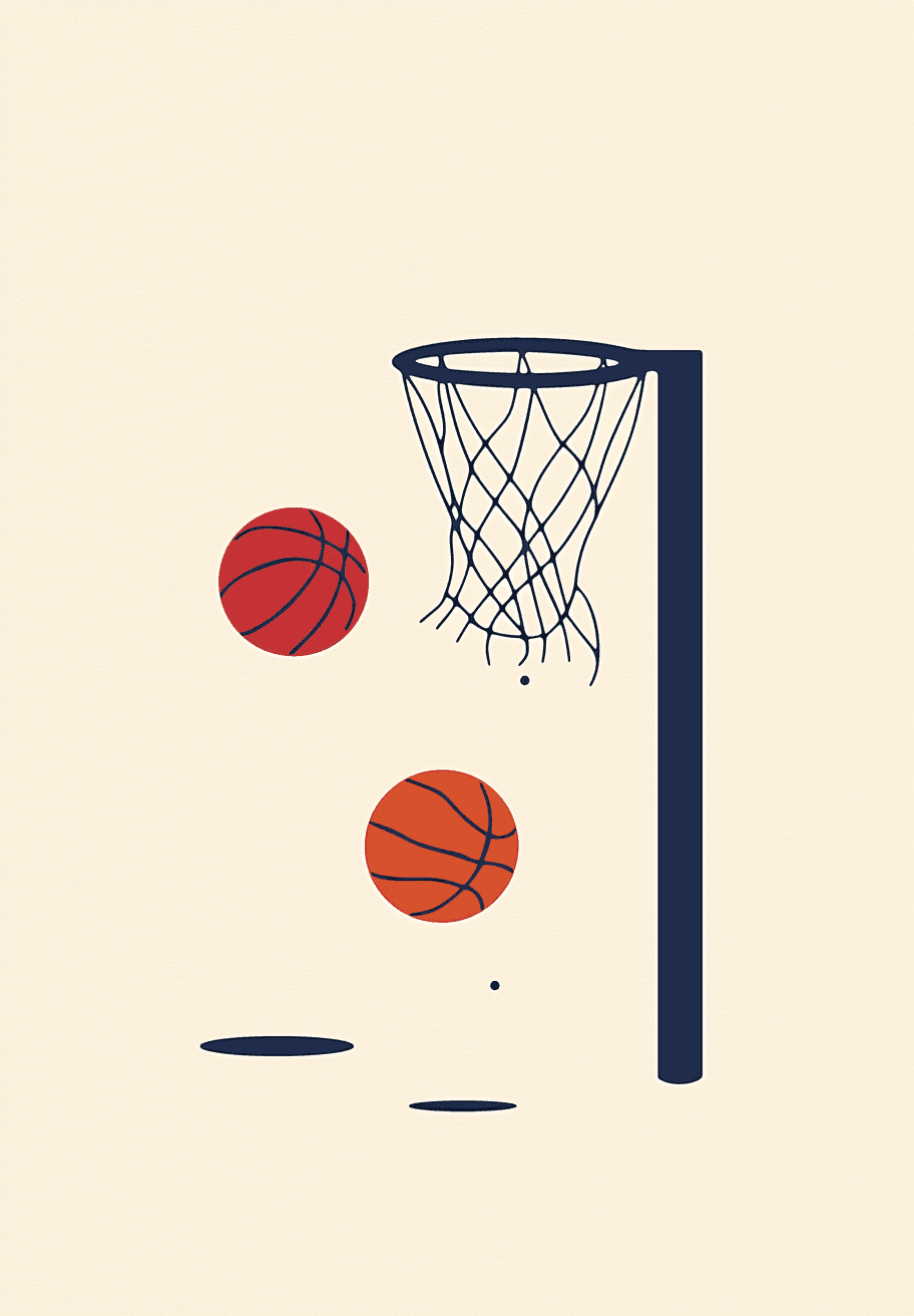 Basketball Play original repeating artwork