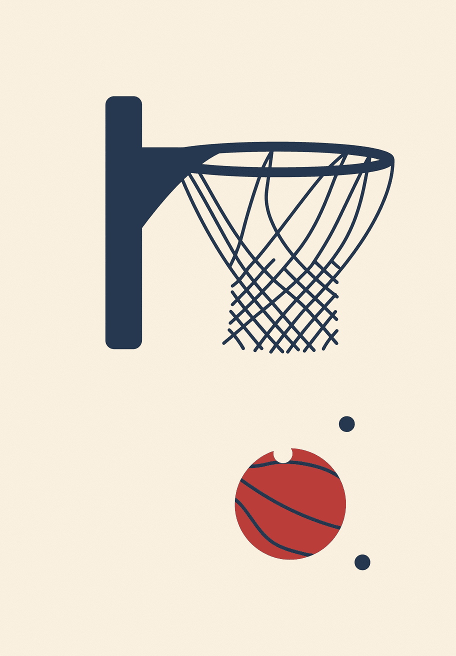 Basketball Run original repeating artwork