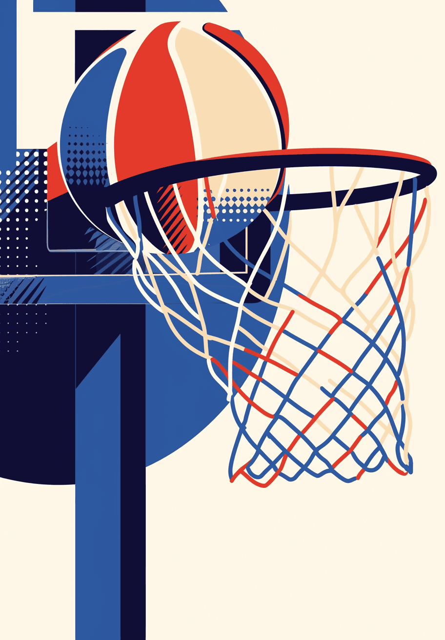 Basketball Go original repeating artwork