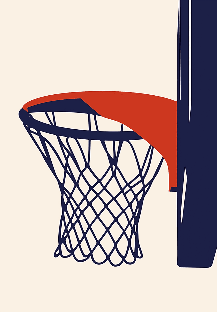 Basketball Shine On original repeating artwork