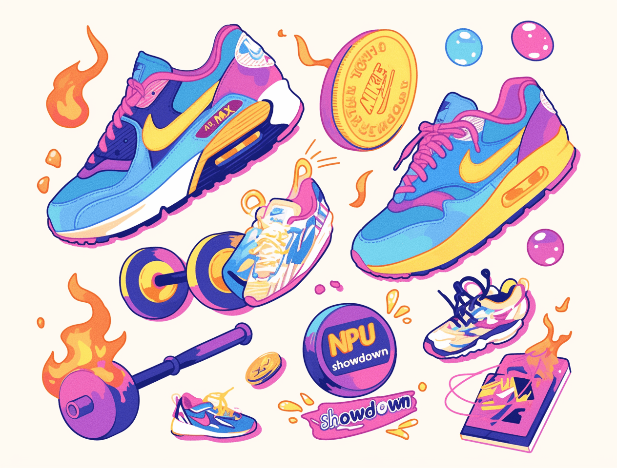 Shoe Crew original repeating artwork