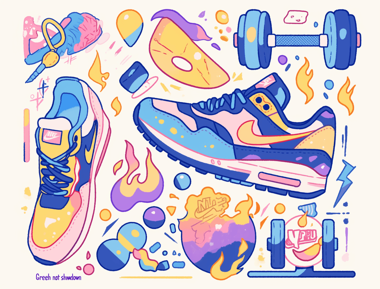Ball Pals original repeating artwork