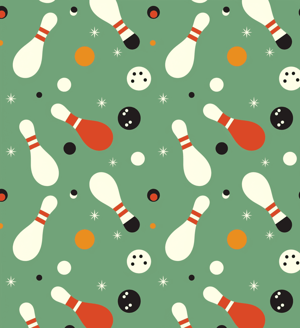 Bowling Hue original repeating artwork