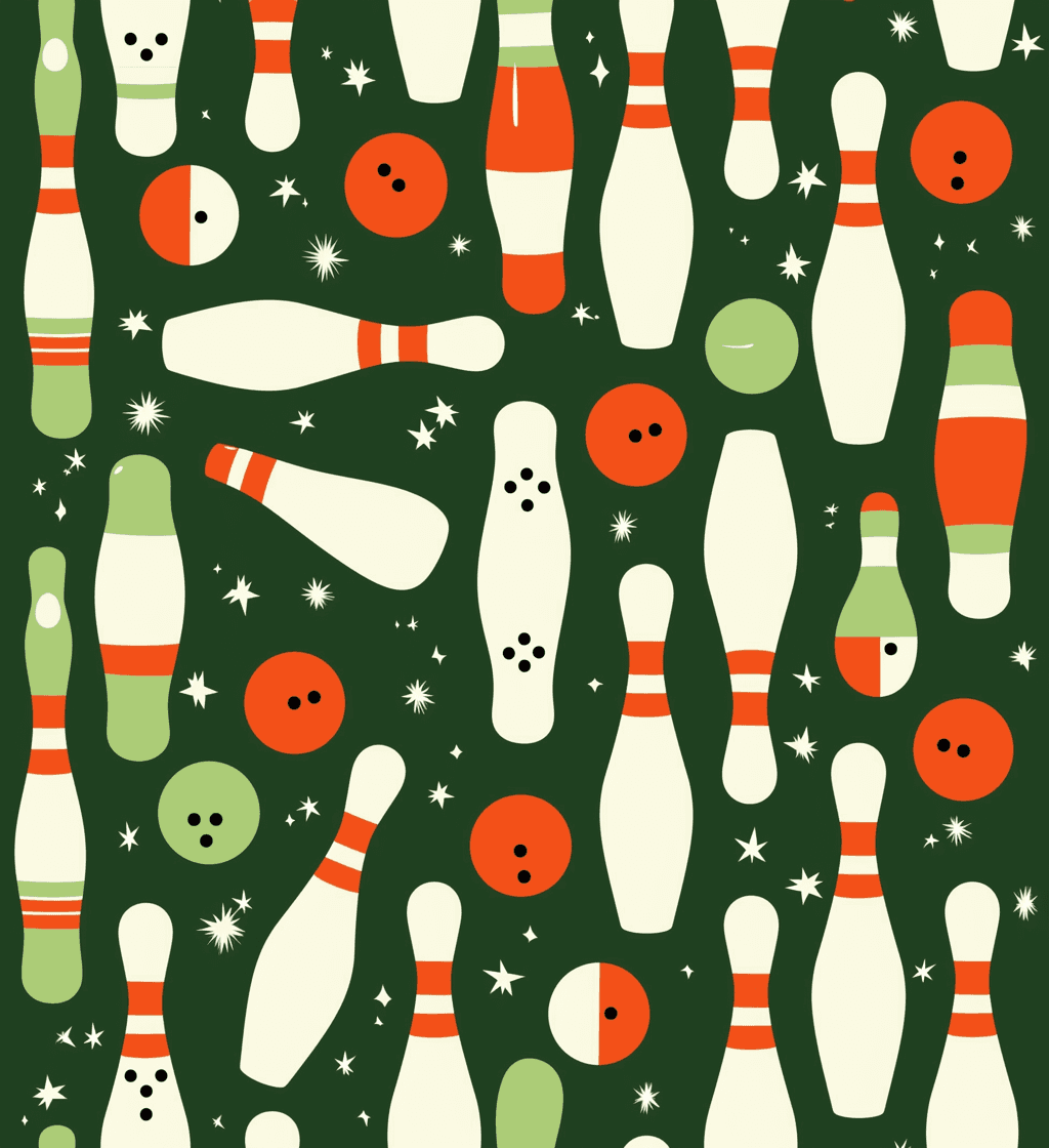 Bowling Mono original repeating artwork