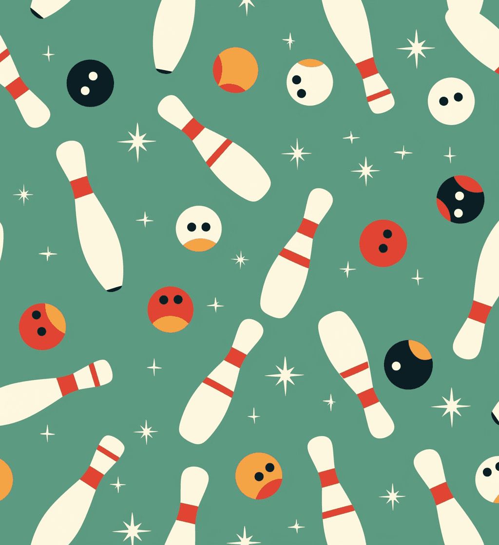 Bowling Flare original repeating artwork