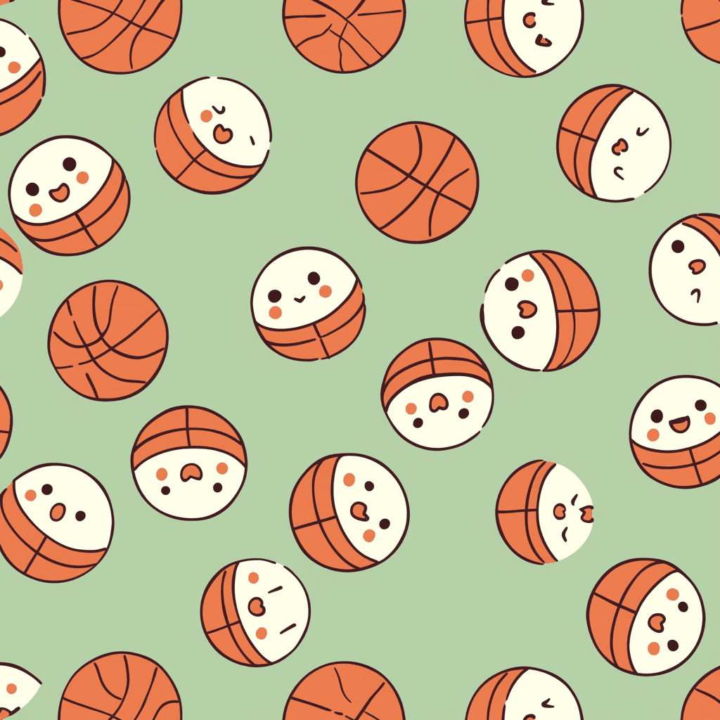 Basketball Grow original repeating artwork