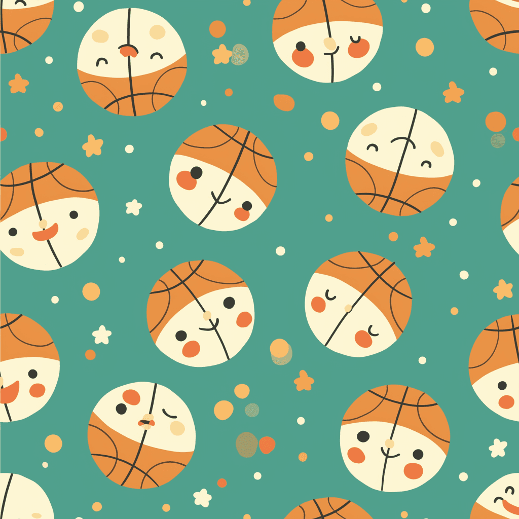 Basketball Rise original repeating artwork