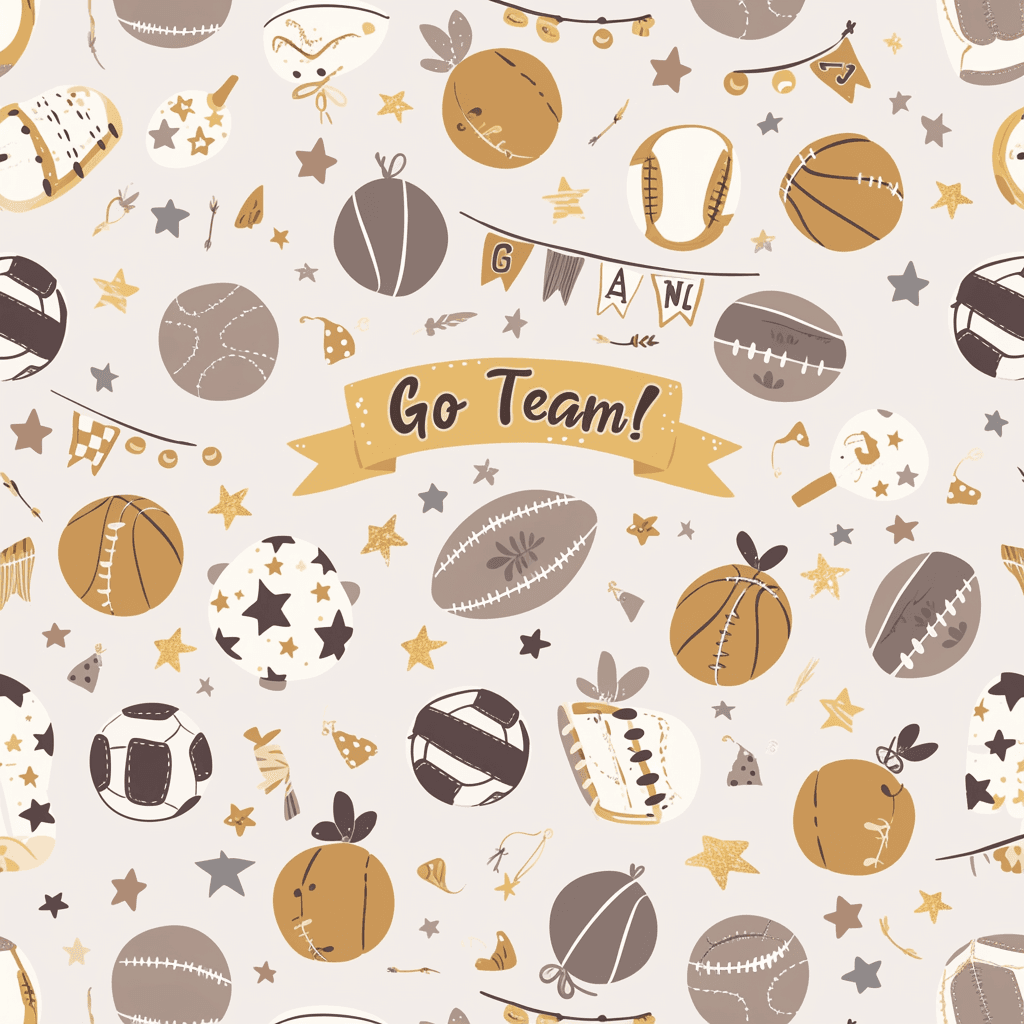 Rugby Bop original repeating artwork