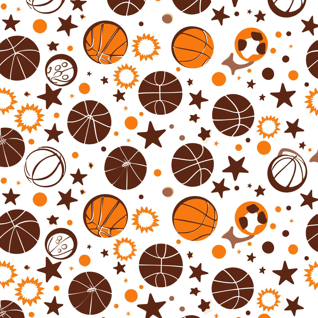 Basketball Chase original repeating artwork