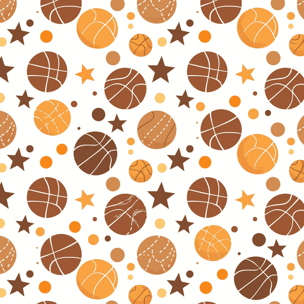 Basketball Flow original repeating artwork