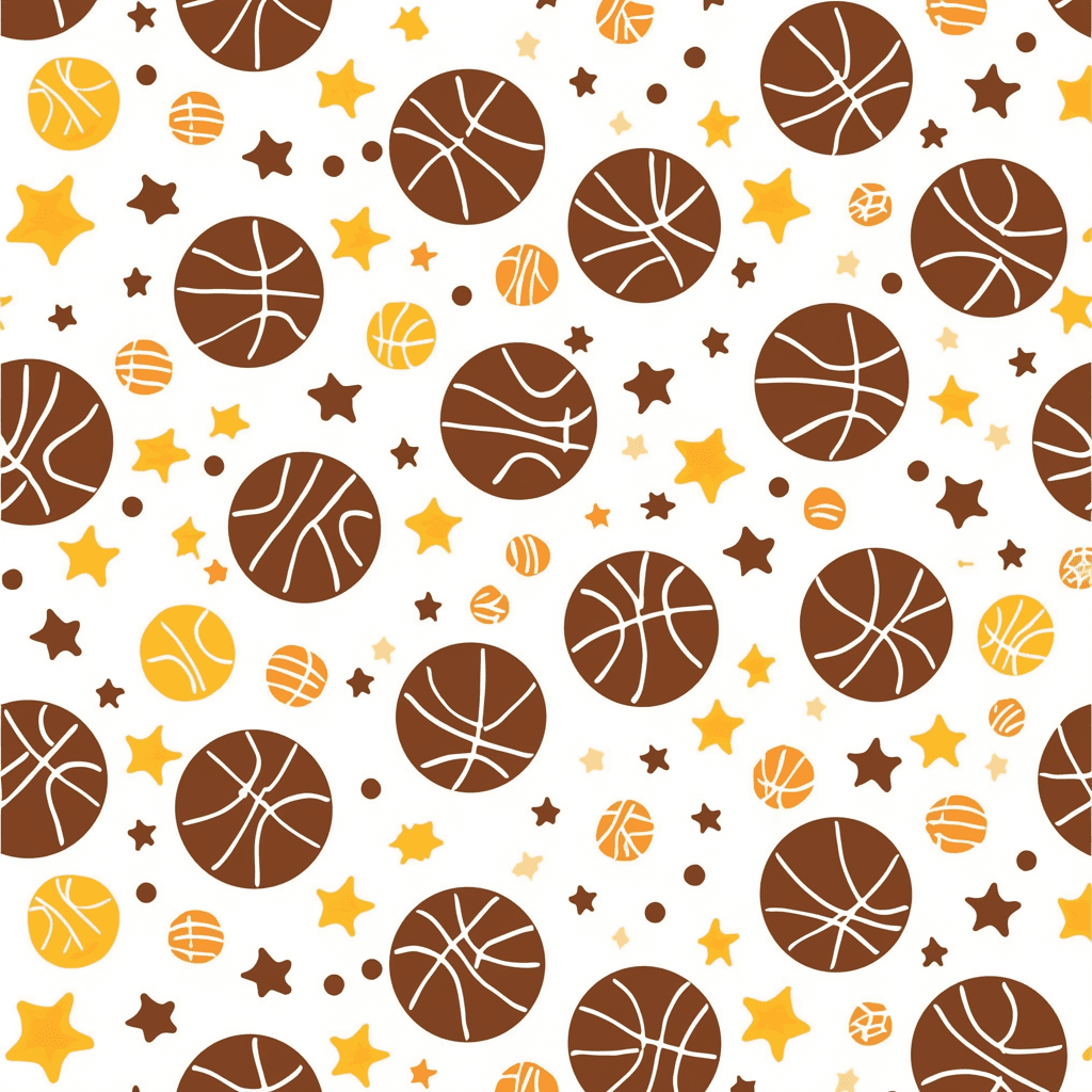 Basketball Ride original repeating artwork