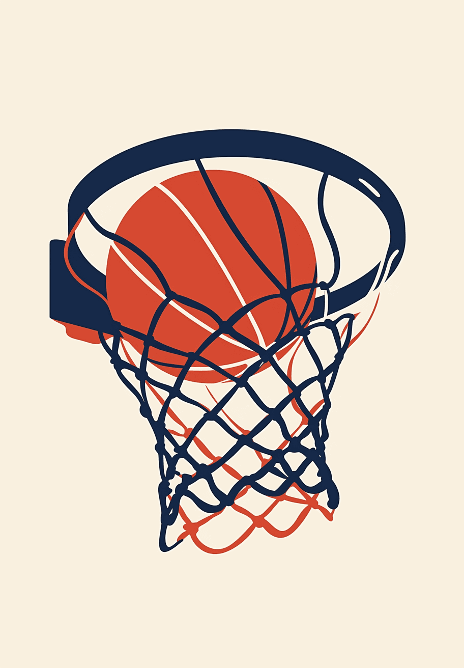 Basketball Drift original repeating artwork