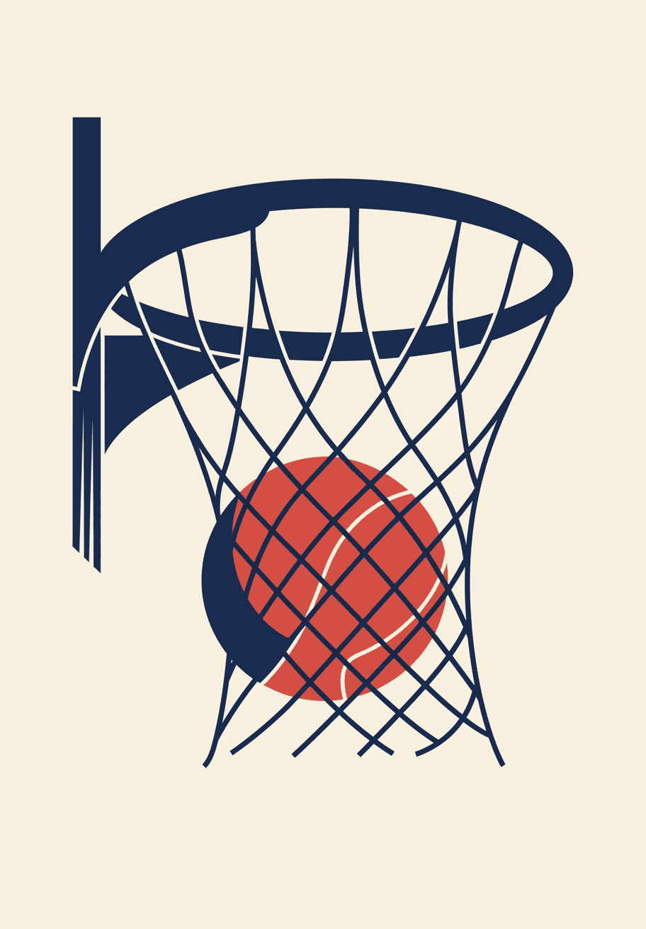 Basketball Roam original repeating artwork