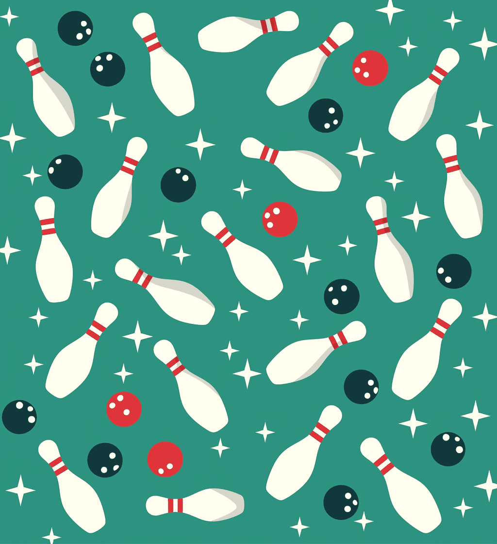 Bowling Glow original repeating artwork