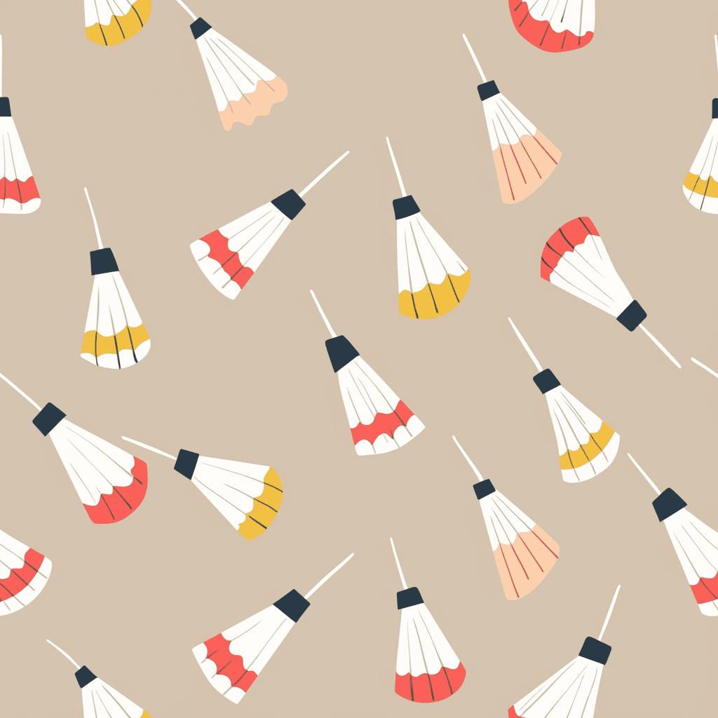Badminton Pals original repeating artwork