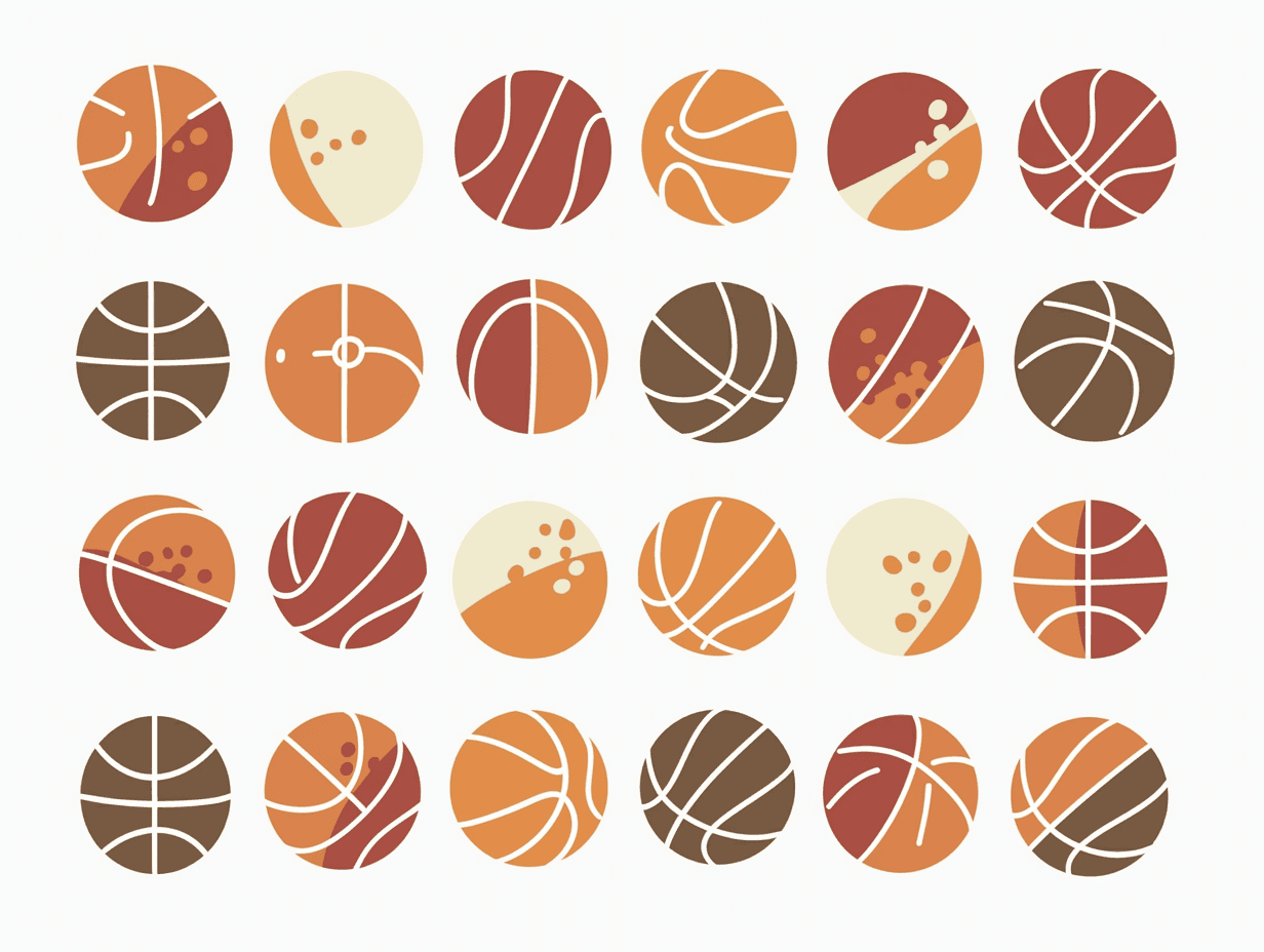 Basketball Golden original repeating artwork