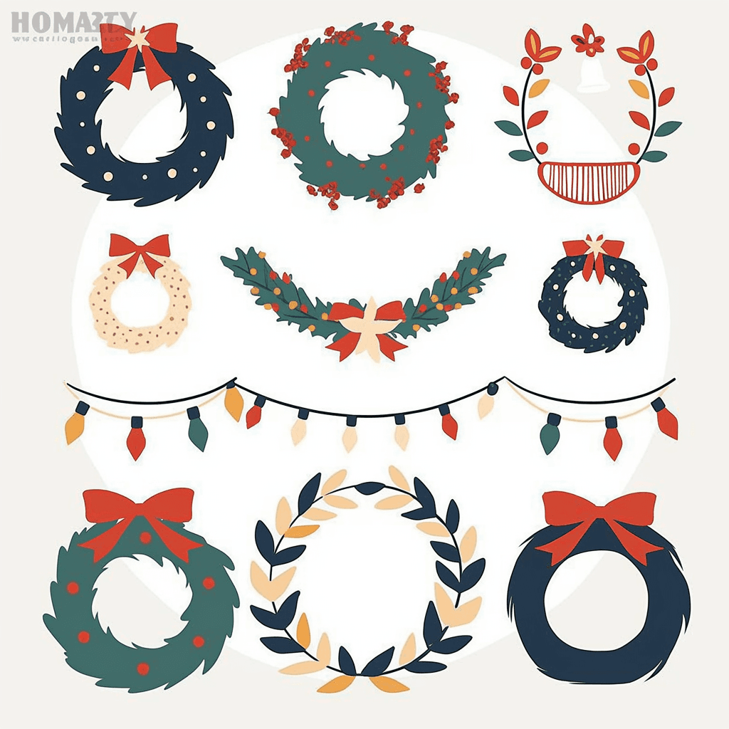 Christmas Wreath 194 original repeating artwork